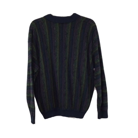 St Croix Coogi Sweater XXL Navy Green Purple - Picture 3 of 4